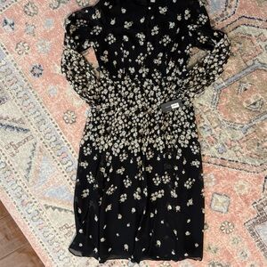 Tommy Hilfiger Black Dress with White Floral Pattern